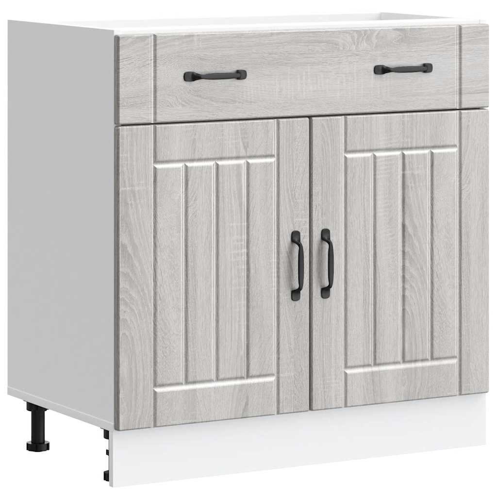 vidaXL Kitchen Base Cabinet Gray Sonoma Engineered Wood Medium