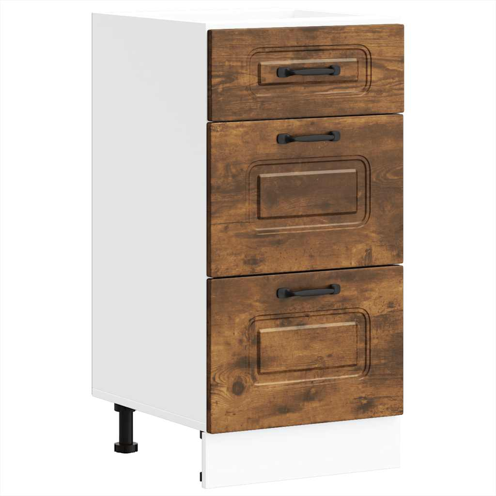 vidaXL Kitchen Base Cabinet Smoked oak Engineered wood