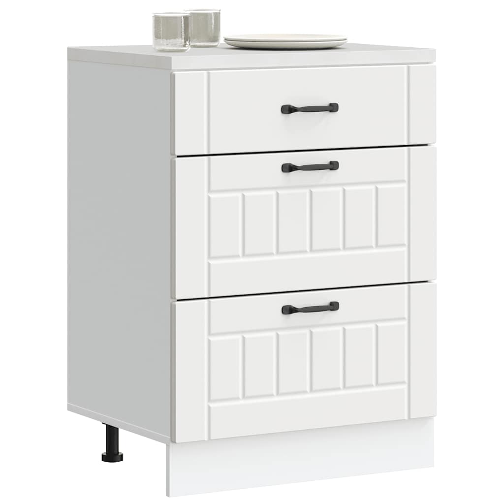 vidaXL Kitchen Base Cabinet White Engineered wood Standard