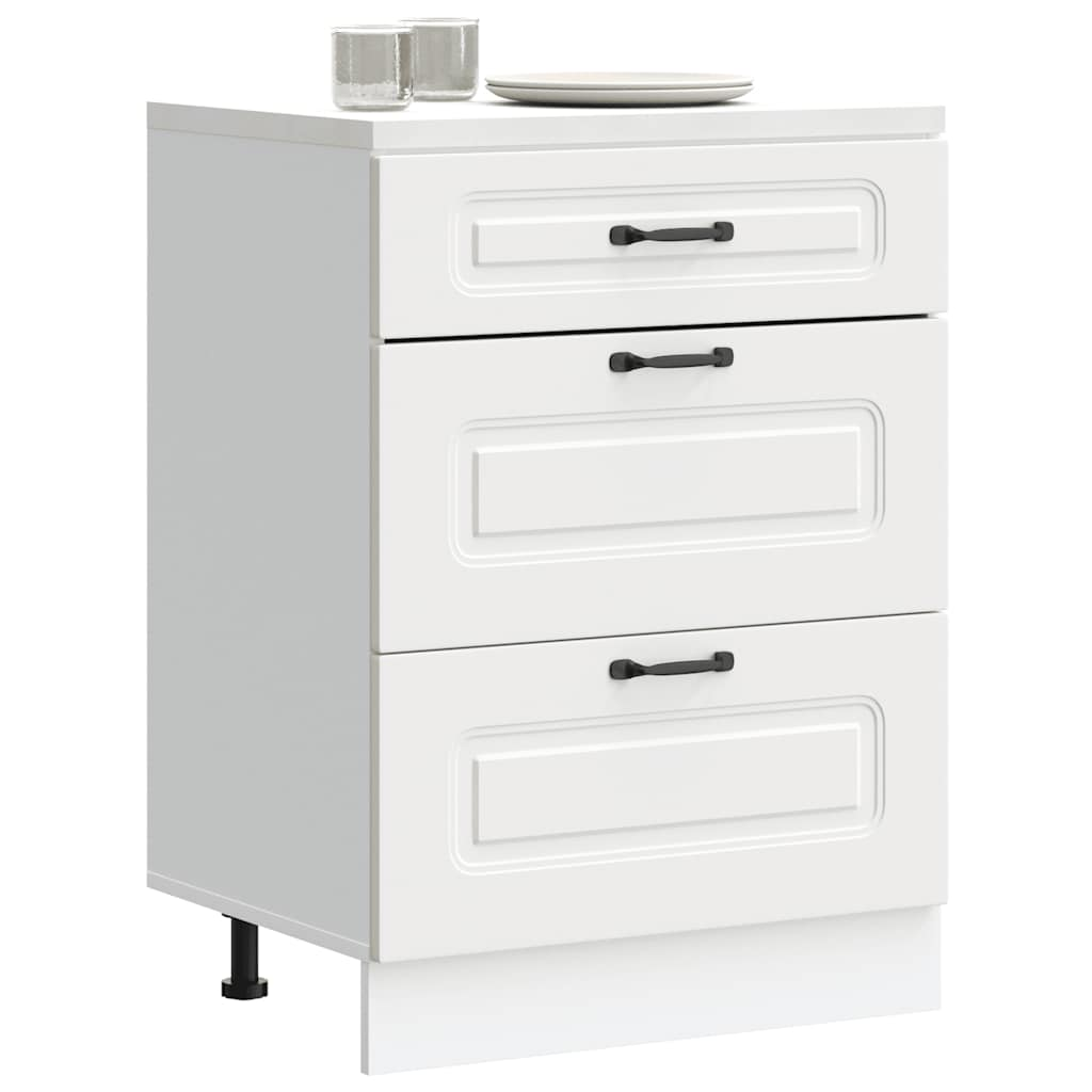 vidaXL Kitchen Base Cabinet White Engineered Wood Standard
