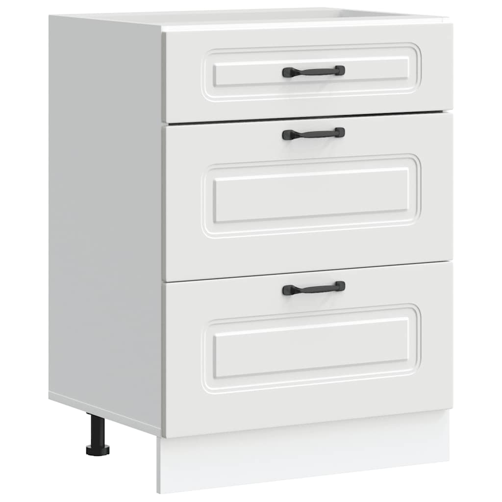 vidaXL Kitchen Base Cabinet White Engineered Wood Standard