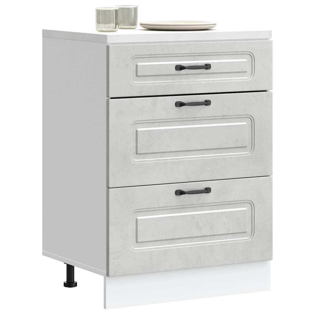 vidaXL Kitchen Base Cabinet Concrete grey Engineered wood