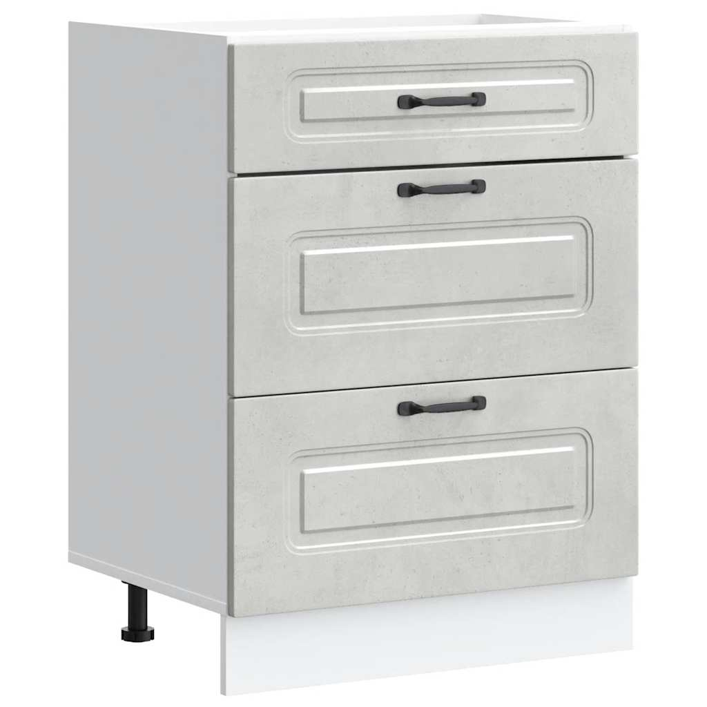 vidaXL Kitchen Base Cabinet Concrete grey Engineered wood