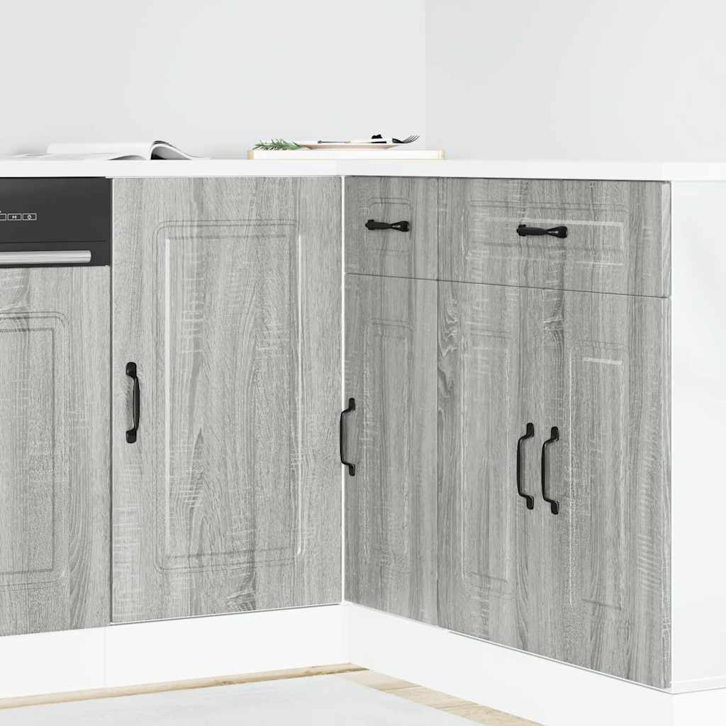 vidaXL Kitchen Base Cabinet Grey Sonoma Engineered Wood Standard