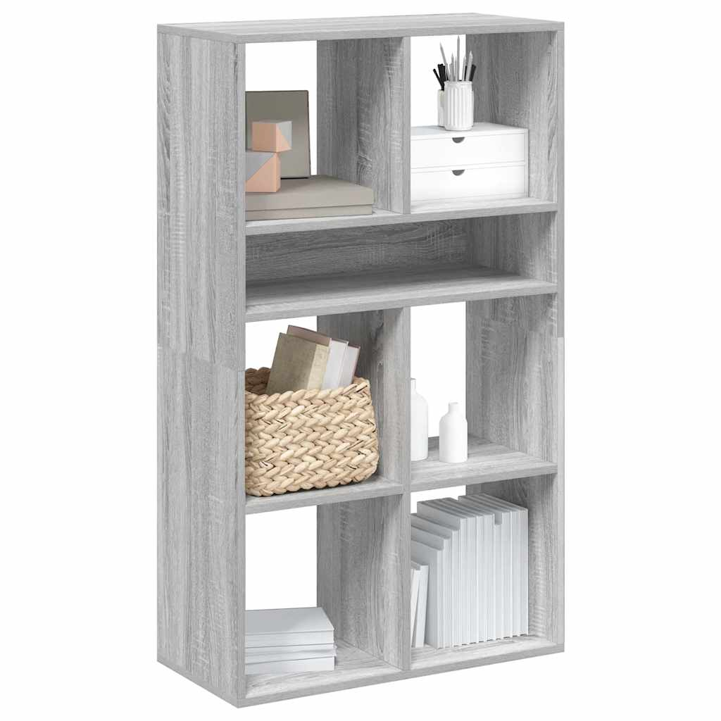 vidaXL Book Cabinet Grey Sonoma Engineered wood Standard Storage