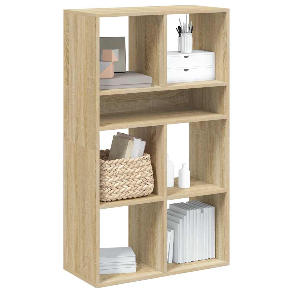 vidaXL Book Cabinet Sonoma oak Engineered wood Standard Storage