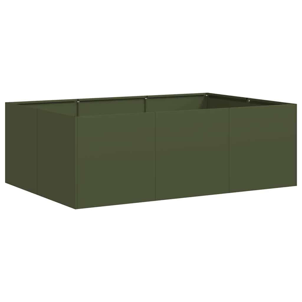 vidaXL Planter Olive Green Cold-rolled steel Large Durable Planter
