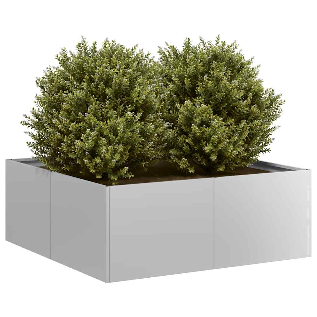 vidaXL Planter Galvanized Steel Large Planter Square Modern Durable