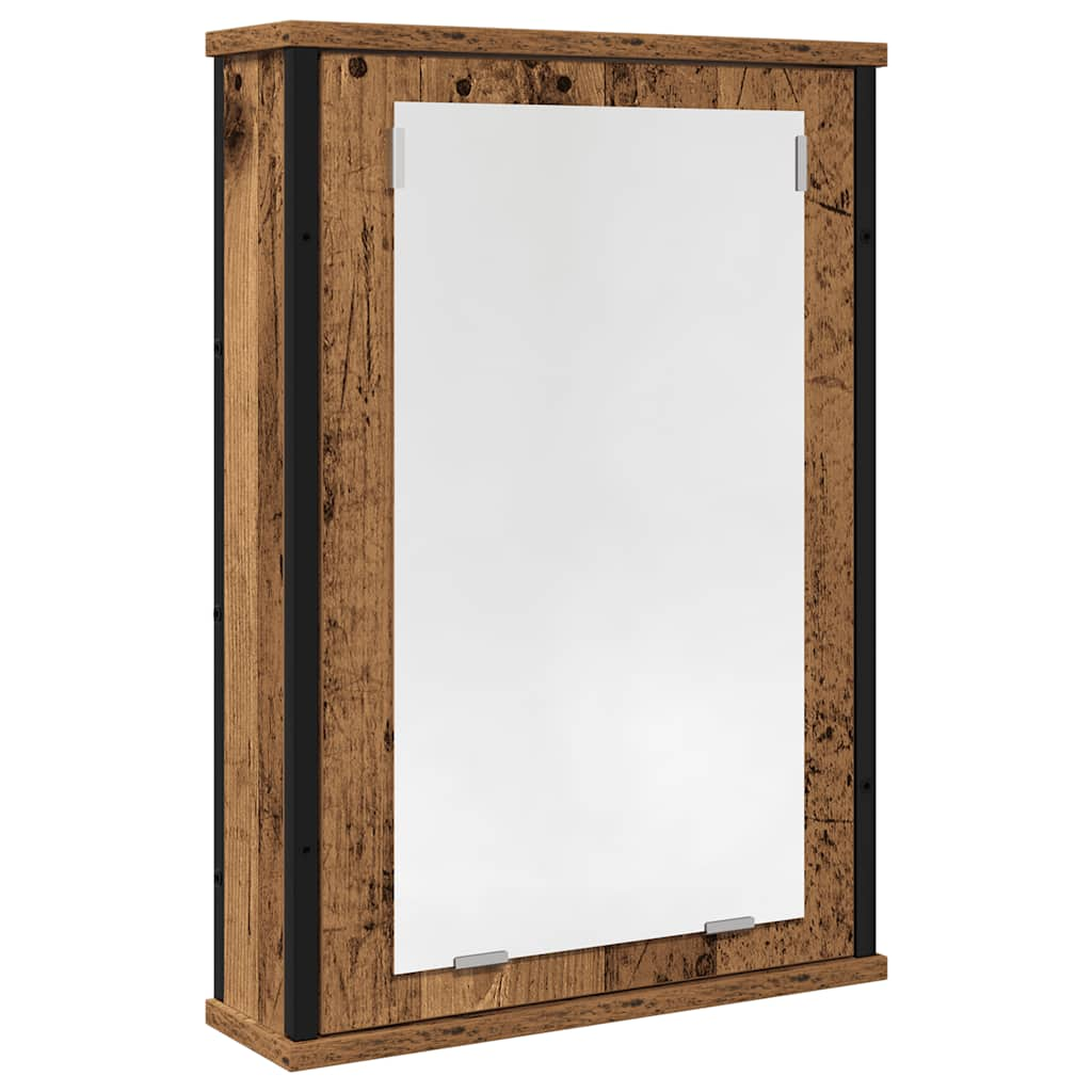 vidaXL Bathroom Mirror Cabinet Old wood
