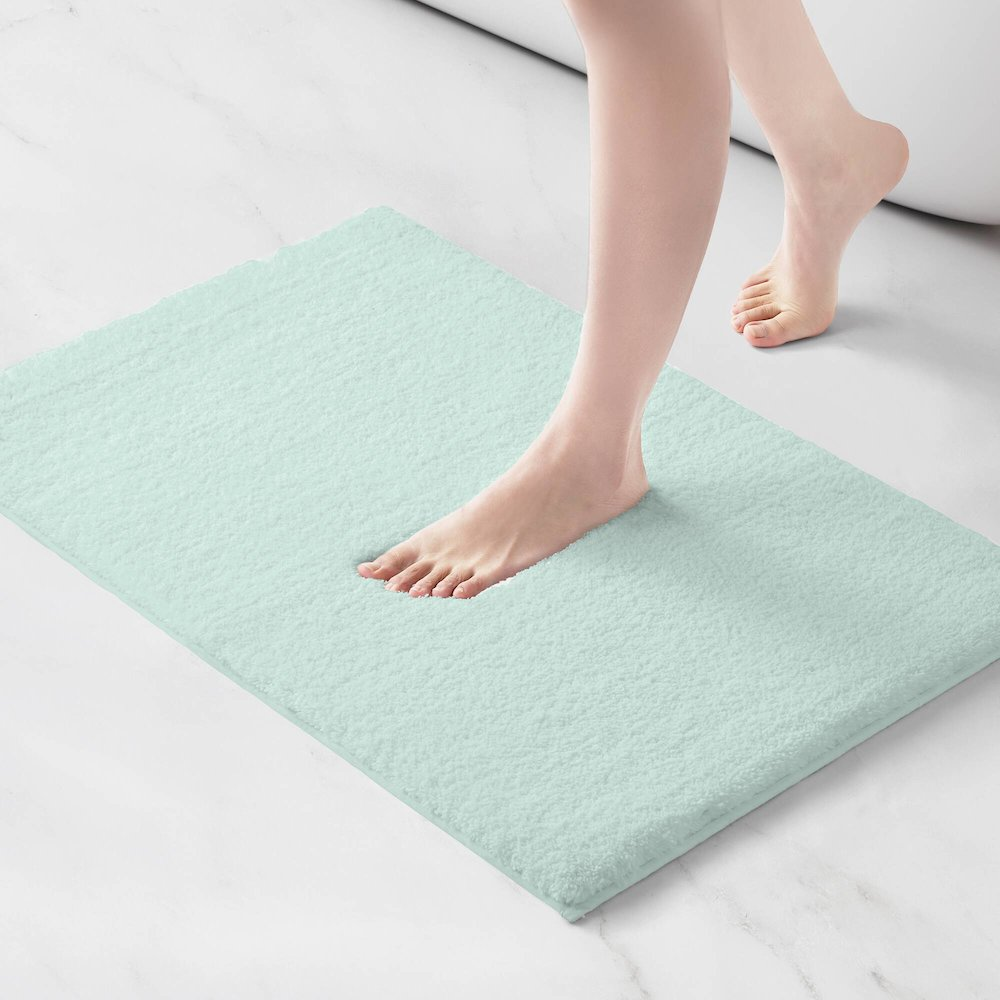 Marshmallow Bath Rug, Seafoam color