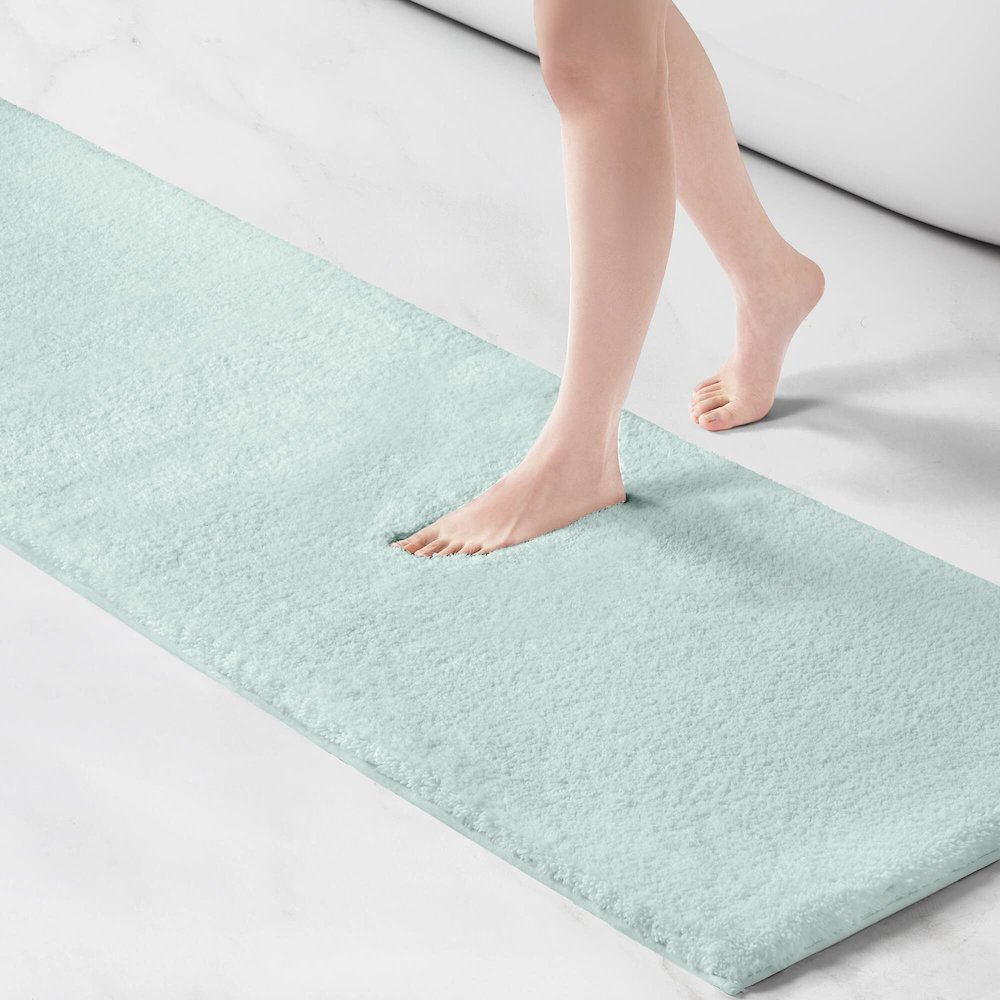 Marshmallow Bath Rug, Seafoam color