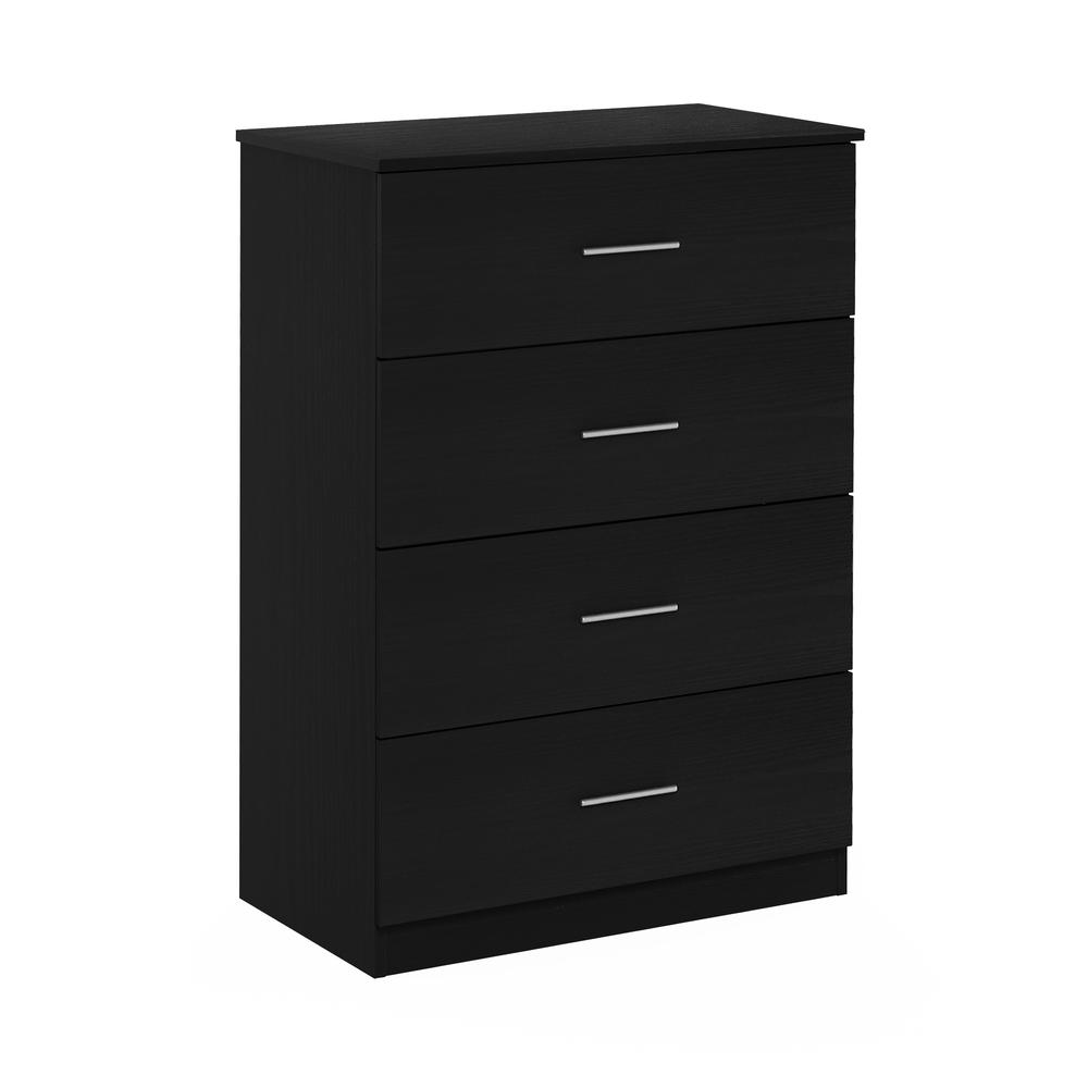 Furinno Tidur 4-Drawer Bedroom Dresser with Handle, Americano Engineered Wood Storage Chest