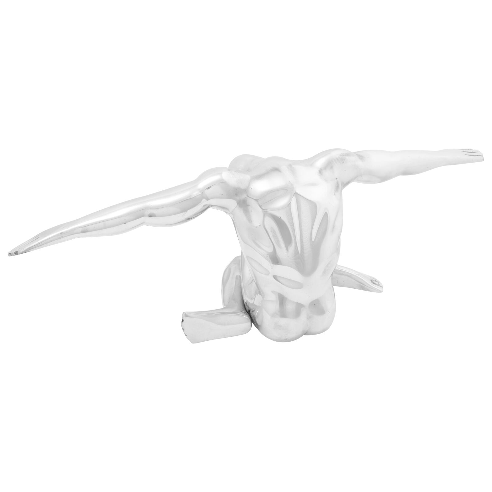 vidaXL Sculpture Silver 24.80 x 7.87 x 8.66 in Aluminium