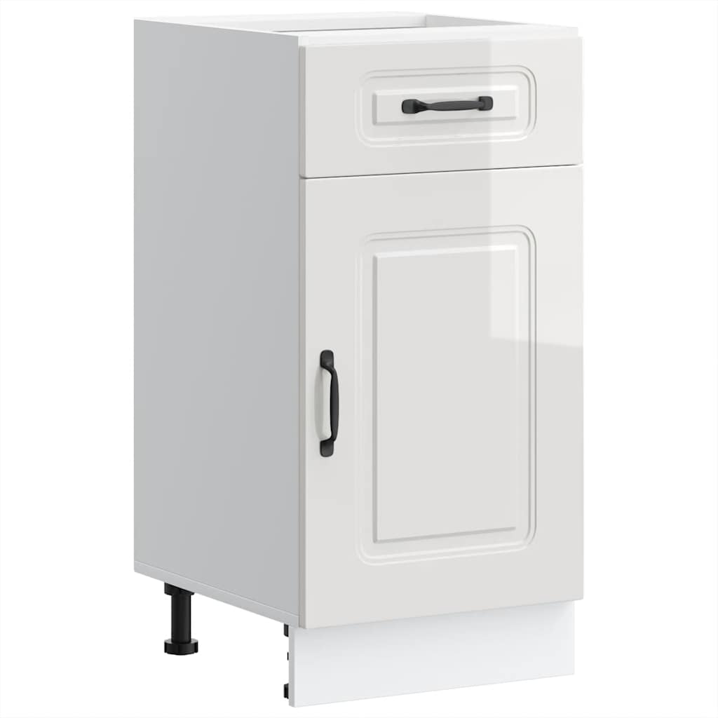 vidaXL Kitchen Base Cabinet High gloss white Engineered wood