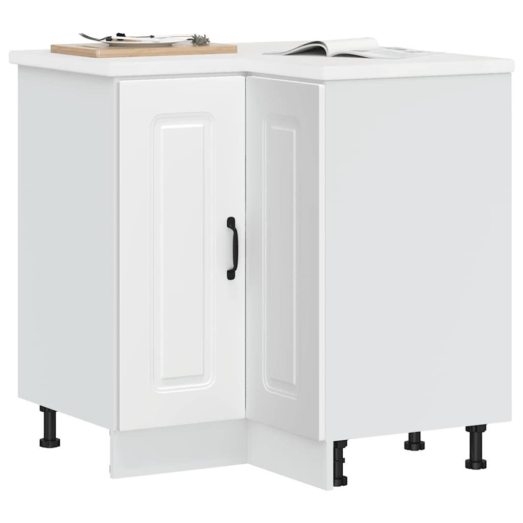 vidaXL Kitchen Corner Base Cabinet White Engineered wood Medium