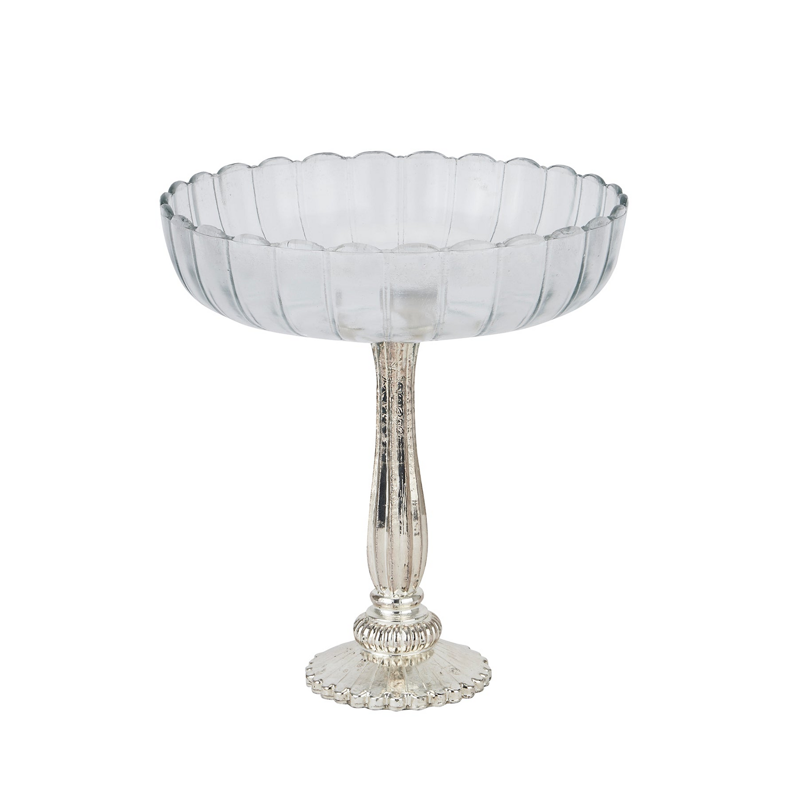 Fluted Glass Display Bowl