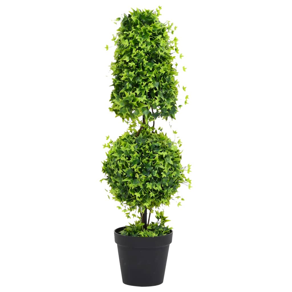 vidaXL Artificial Plant Green Polyethylene, Metal, Polypropylene Medium