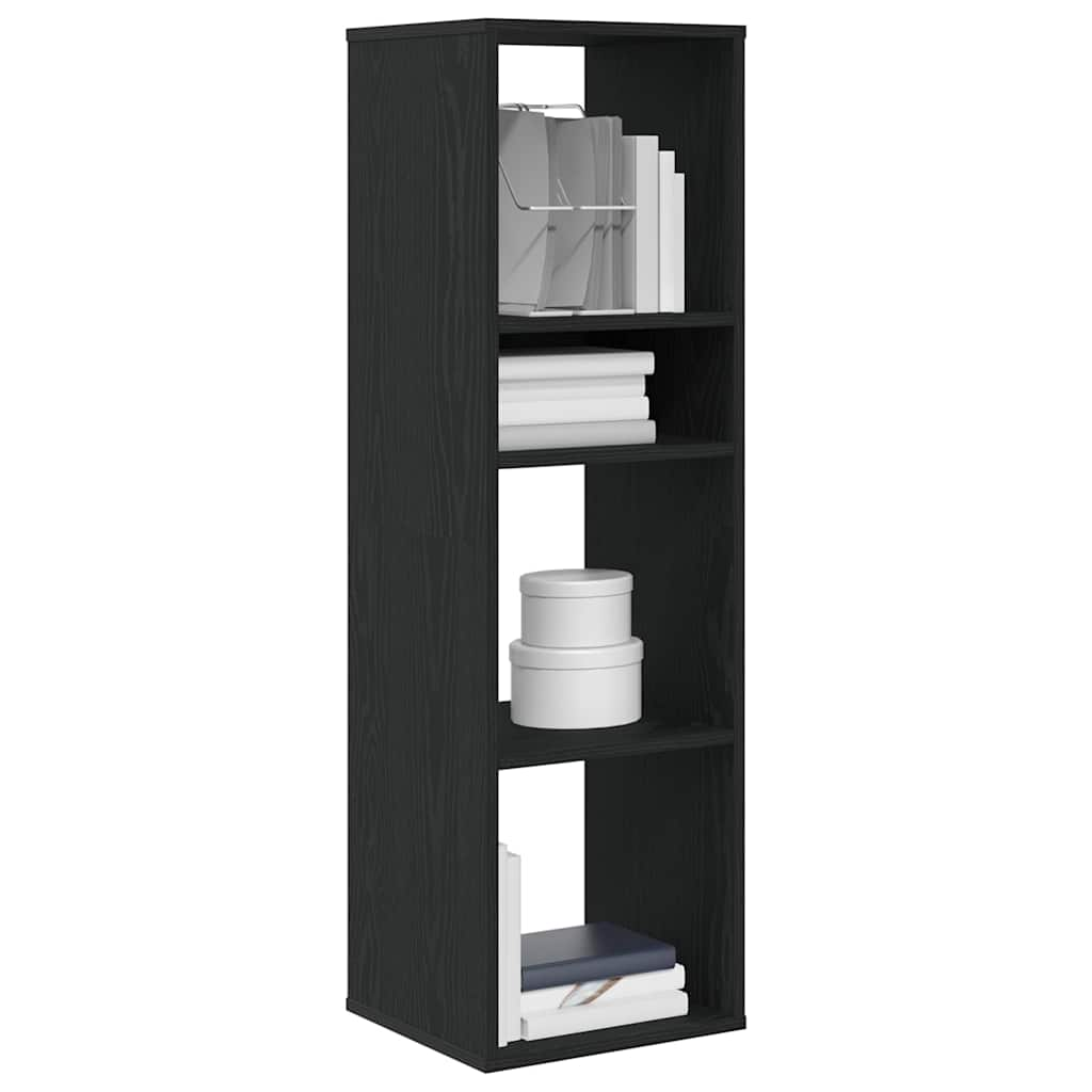 vidaXL Book Cabinet Black Engineered wood Tall Book Cabinet
