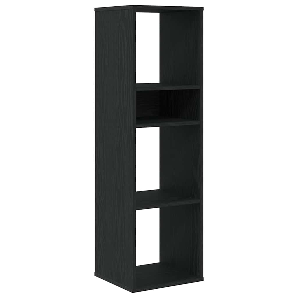 vidaXL Book Cabinet Black Engineered wood Tall Book Cabinet