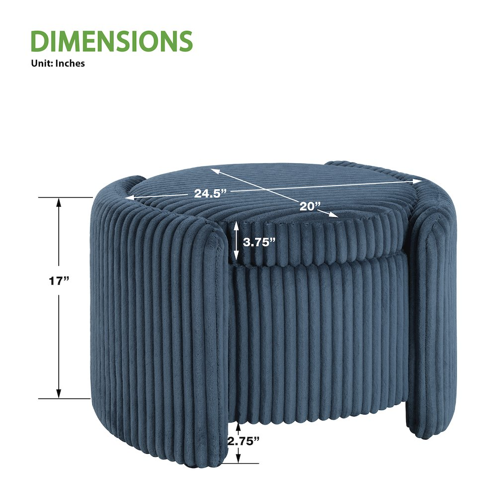 Sable Storage Ottoman