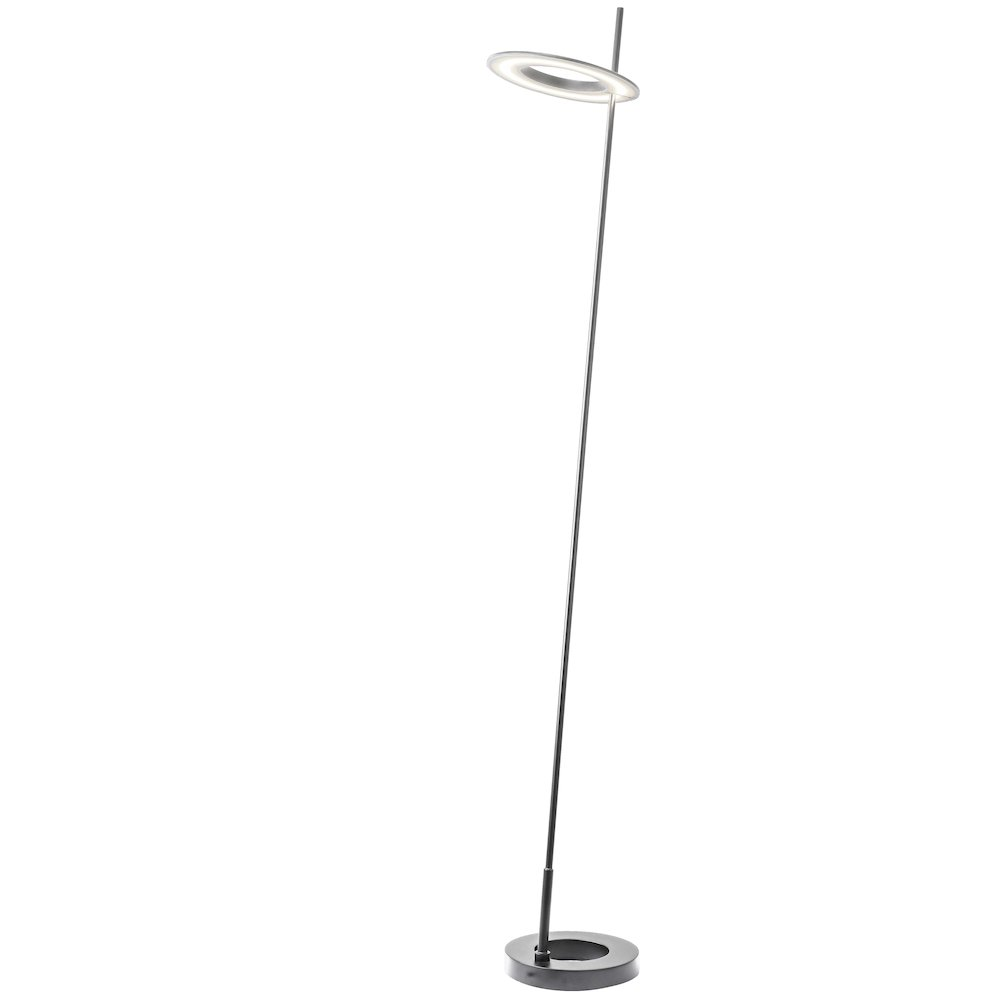 Dainolite Finley LED Floor Lamp – Satin Chrome, 20W Dimmable