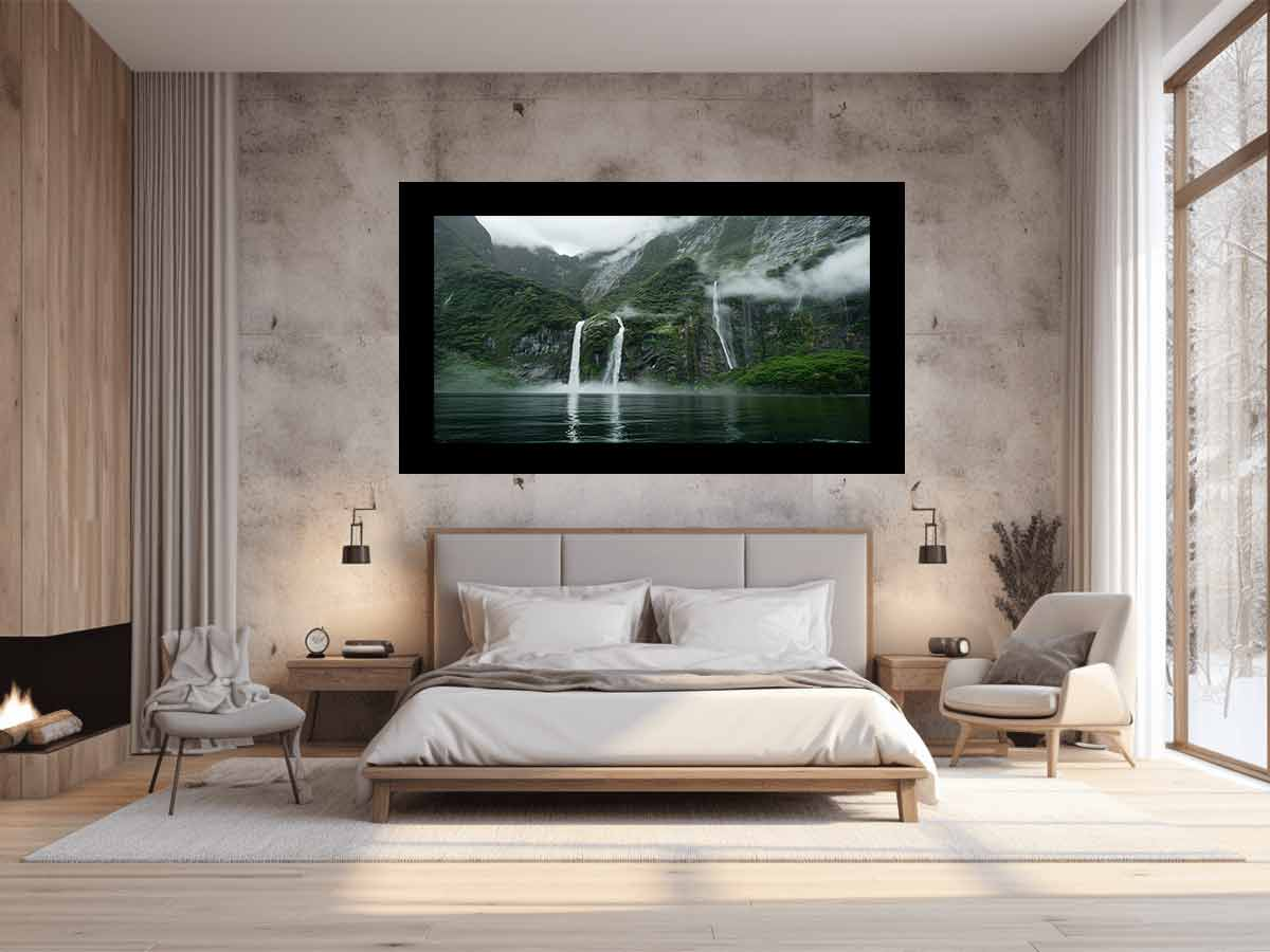 Waterfall Painting Canvas Art Print