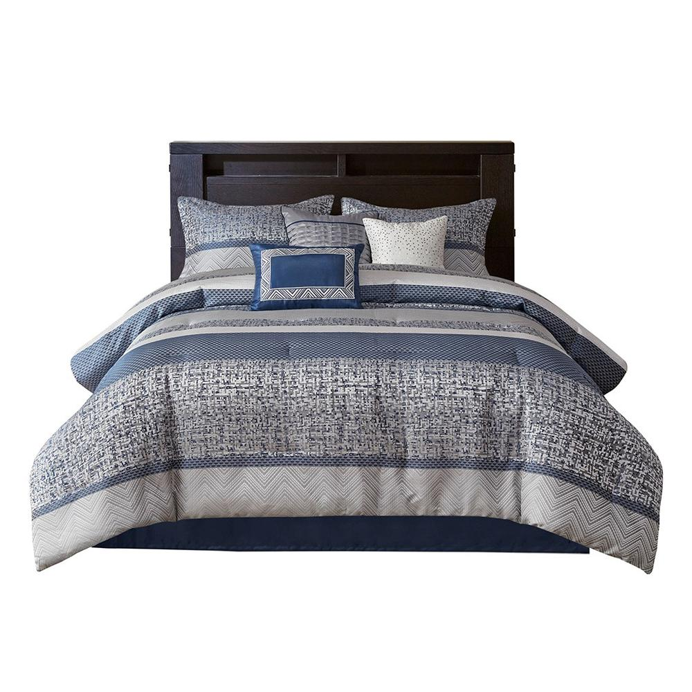 7 Piece Jacquard Comforter Set