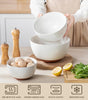 MALACASA Ceramic Large Mixing Bowls, Large Serving Bowls for Cooking, Prepping, Baking, Salad, Soup, Popcorn, Pasta, Nesting Bowls Set of 3, 4.38/2.5/1.44 Qt, Oven, Microwave and Dishwasher Safe Tiktokshopblackfriday