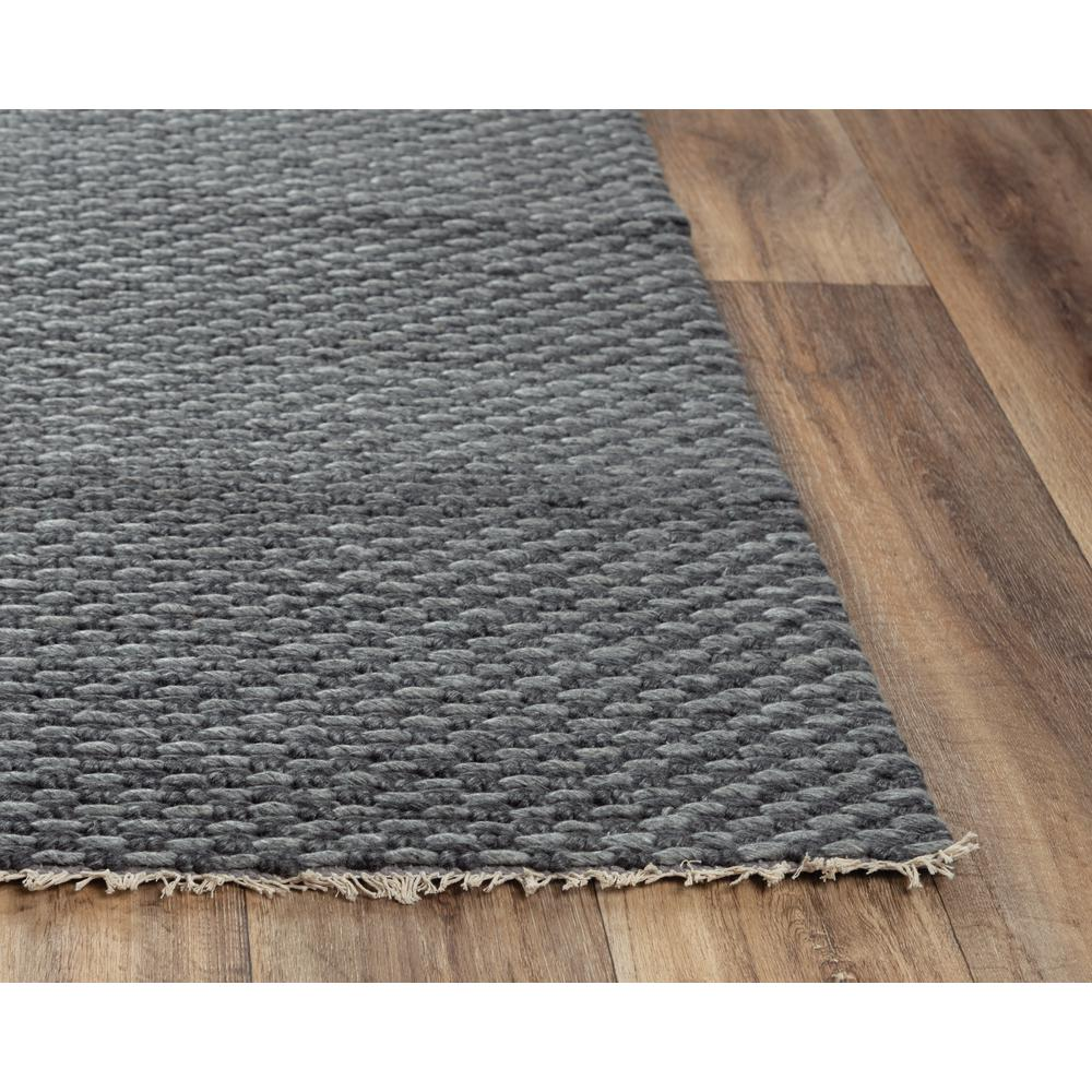 Hand Woven Flat Weave Pile Wool/ Polyester Rug, 7'6" x 9'6"
