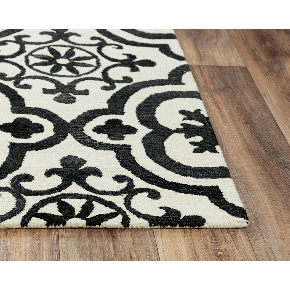 Hand Tufted Cut & Loop Pile Wool/ Recycled Polyester Rug, 7'6" x 9'6"