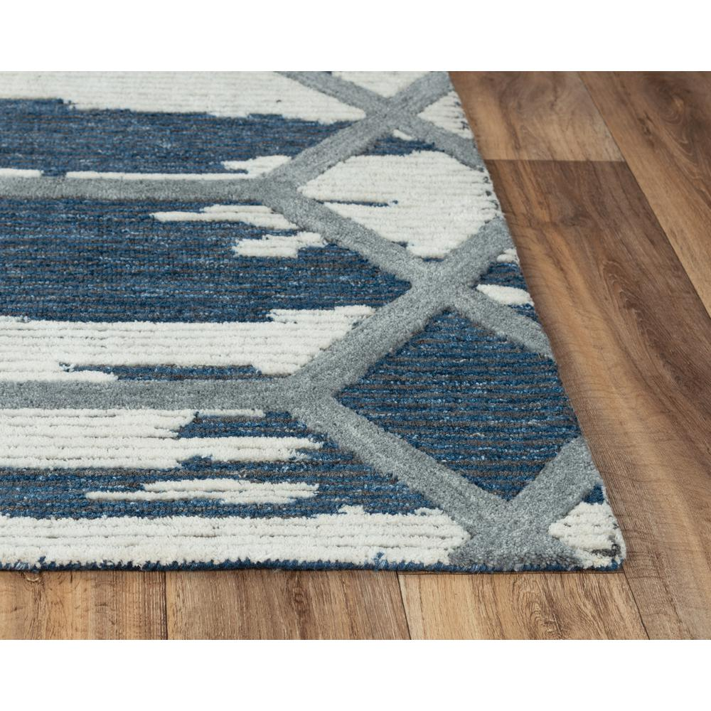 Honey BLUE 5'x7'6" Hand-Tufted Rug- 001103