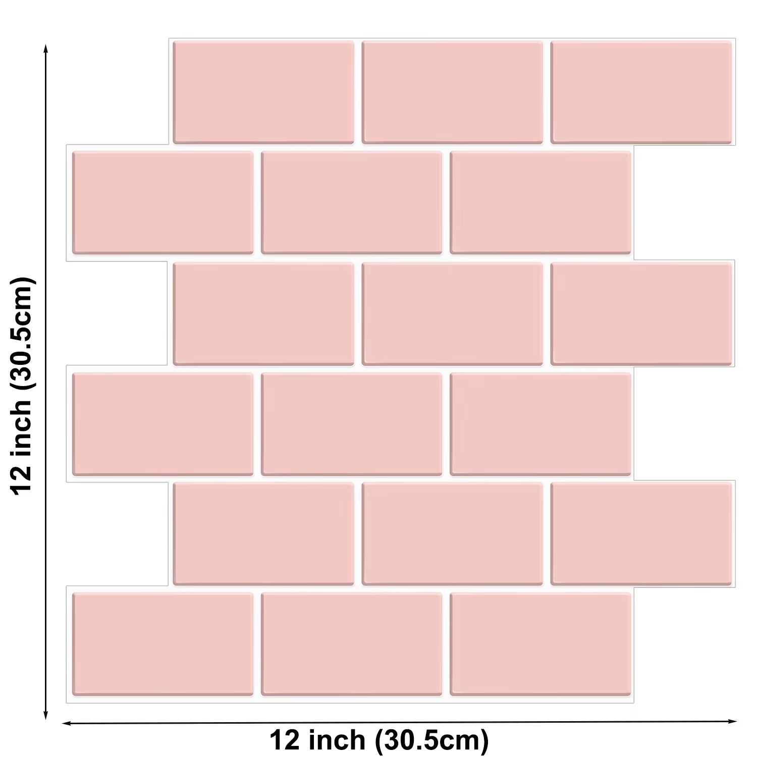 Heat-Resistant 3D Subway Brick Peel and Stick Kitchen Backsplash Tile Stickers