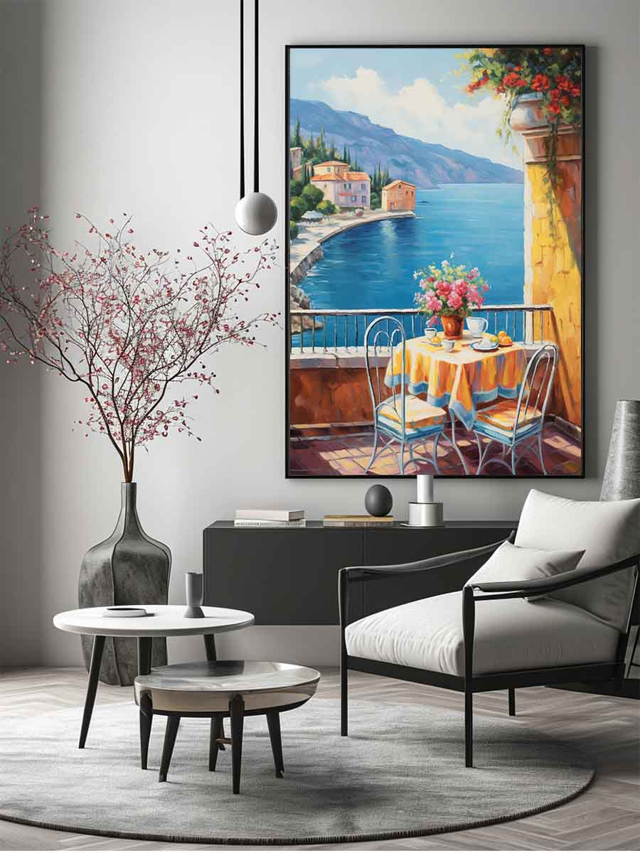 Mediterranean Art Painting  Canvas Art Print
