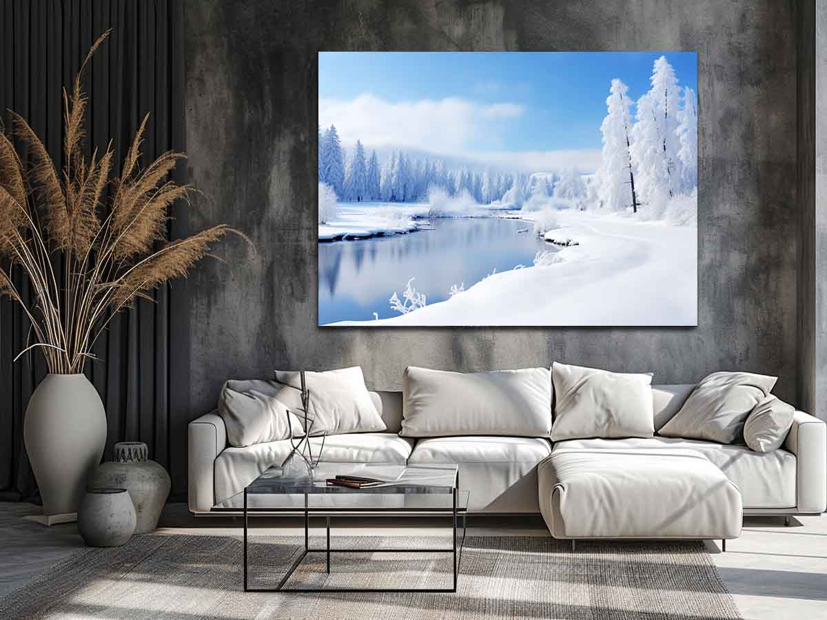 Switzeralnd Snow Art Canvas Art Print