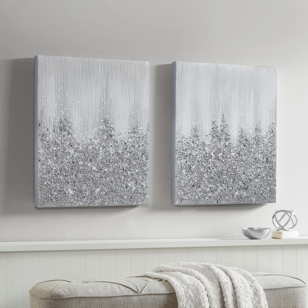 Heavily Embellished 2-piece Canvas Wall Art Set