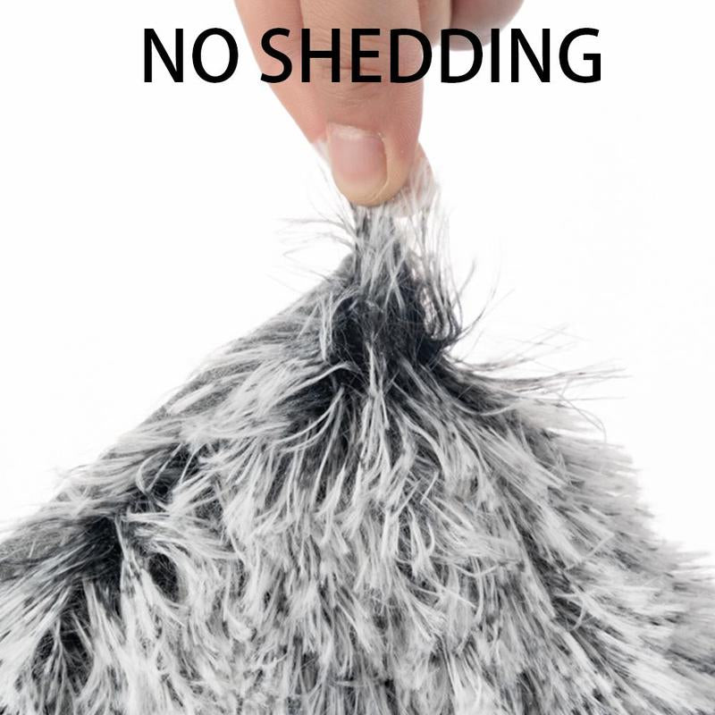 Large Shag Area Rugs for Living Room, Grey Shaggy Fluffy Rugs for Bedroom