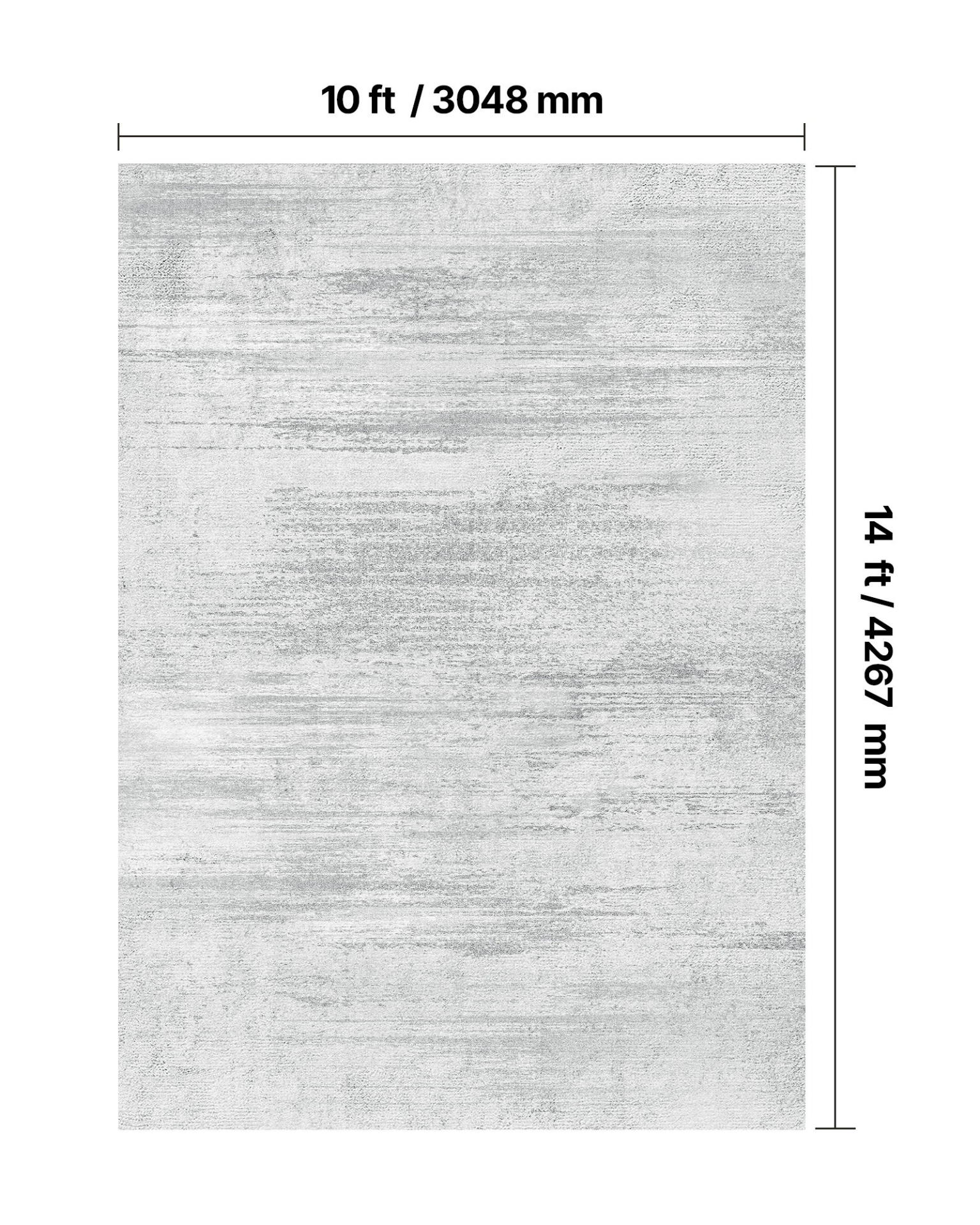 VEVOR Area Rug, 10 x 14 ft Large Washable Rug, Non-Slip and Tear-Resistant Soft Carpet, Pet & Child Friendly Modern Area Rugs, Indoor Mat for Bedroom, Office, Living Room, Kids Room, Entryway, Gray