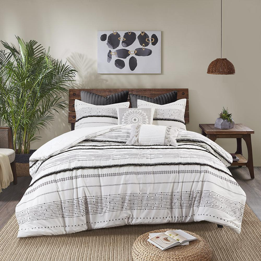 Cotton Printed Duvet Cover Set with Trims