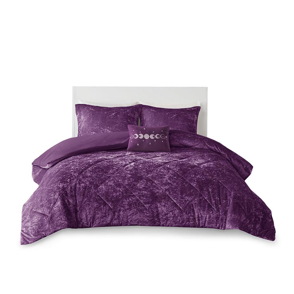 Velvet Duvet Cover Set with Throw Pillow