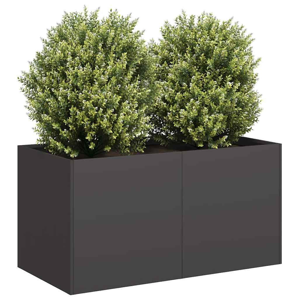 vidaXL Planter Black Cold-rolled Steel Large Durable Planter