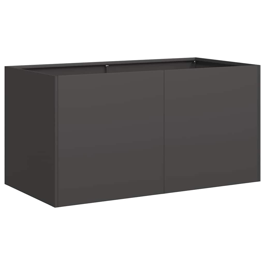 vidaXL Planter Black Cold-rolled Steel Large Durable Planter