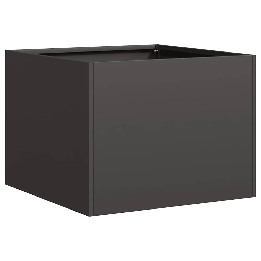 vidaXL Planter Black Cold-rolled steel Large Decorative Inlays Planter