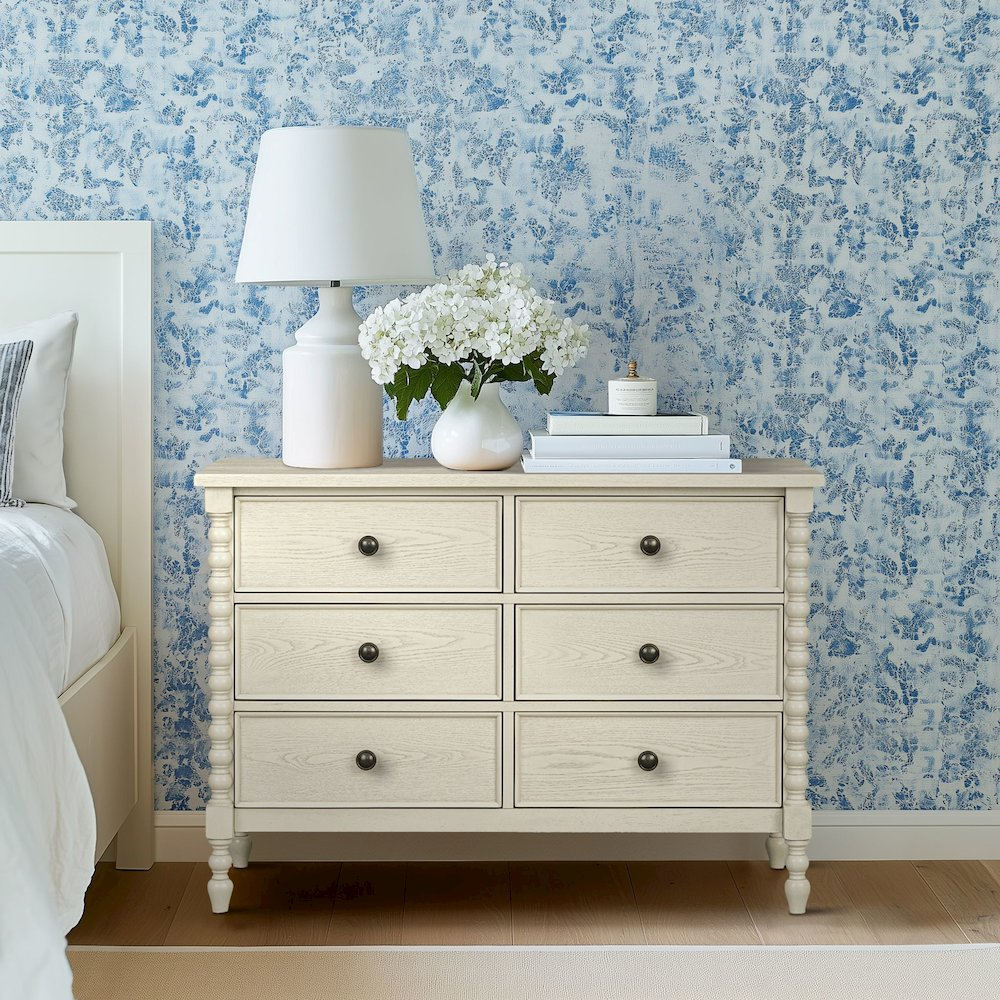 Beckett Small Six-Drawer Dresser in Antique Cream Finish