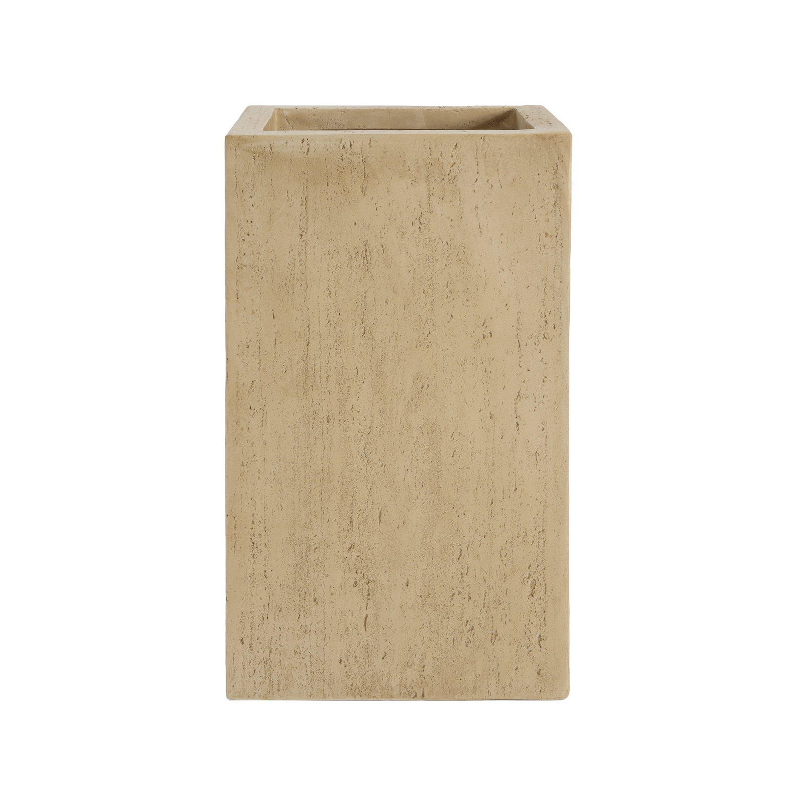 MGO Handmade Planter Box, Travertine Finish, 27''H