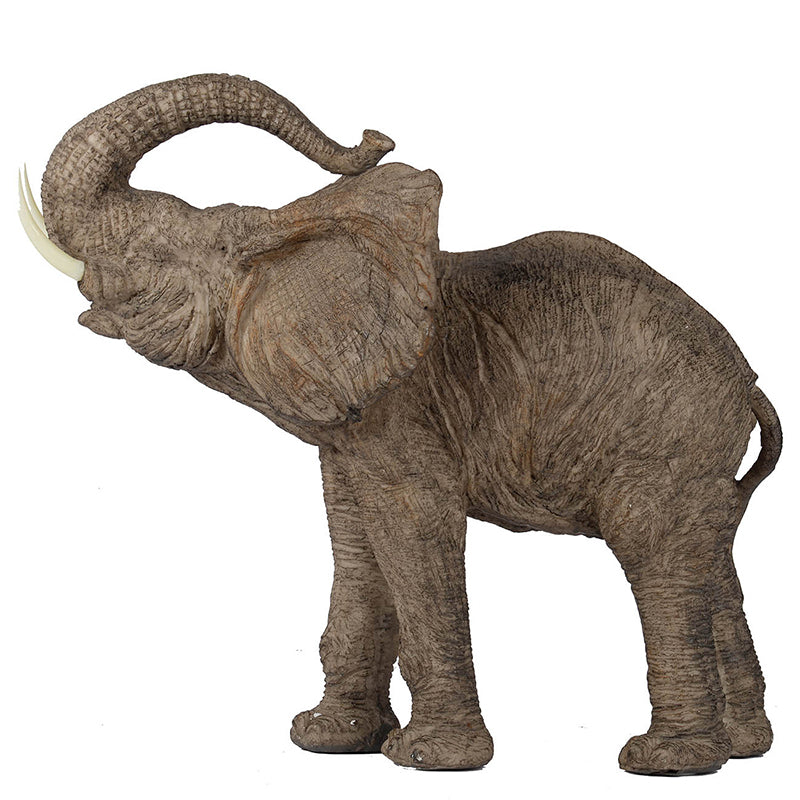 15x8x12' Tai Polyresin Elephant Accent,Trumpeting