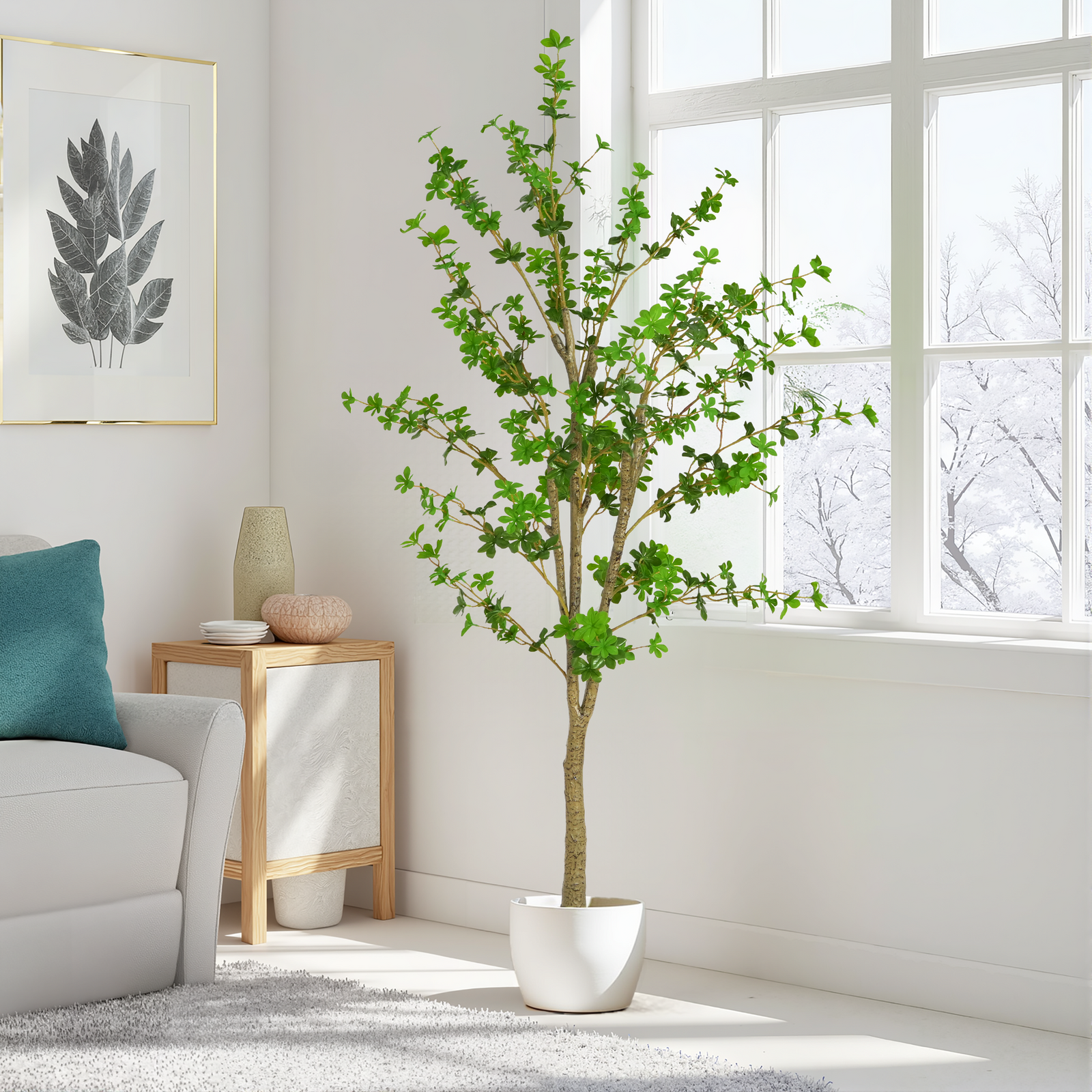 76' Artificial Enkianthus Tree with Pot