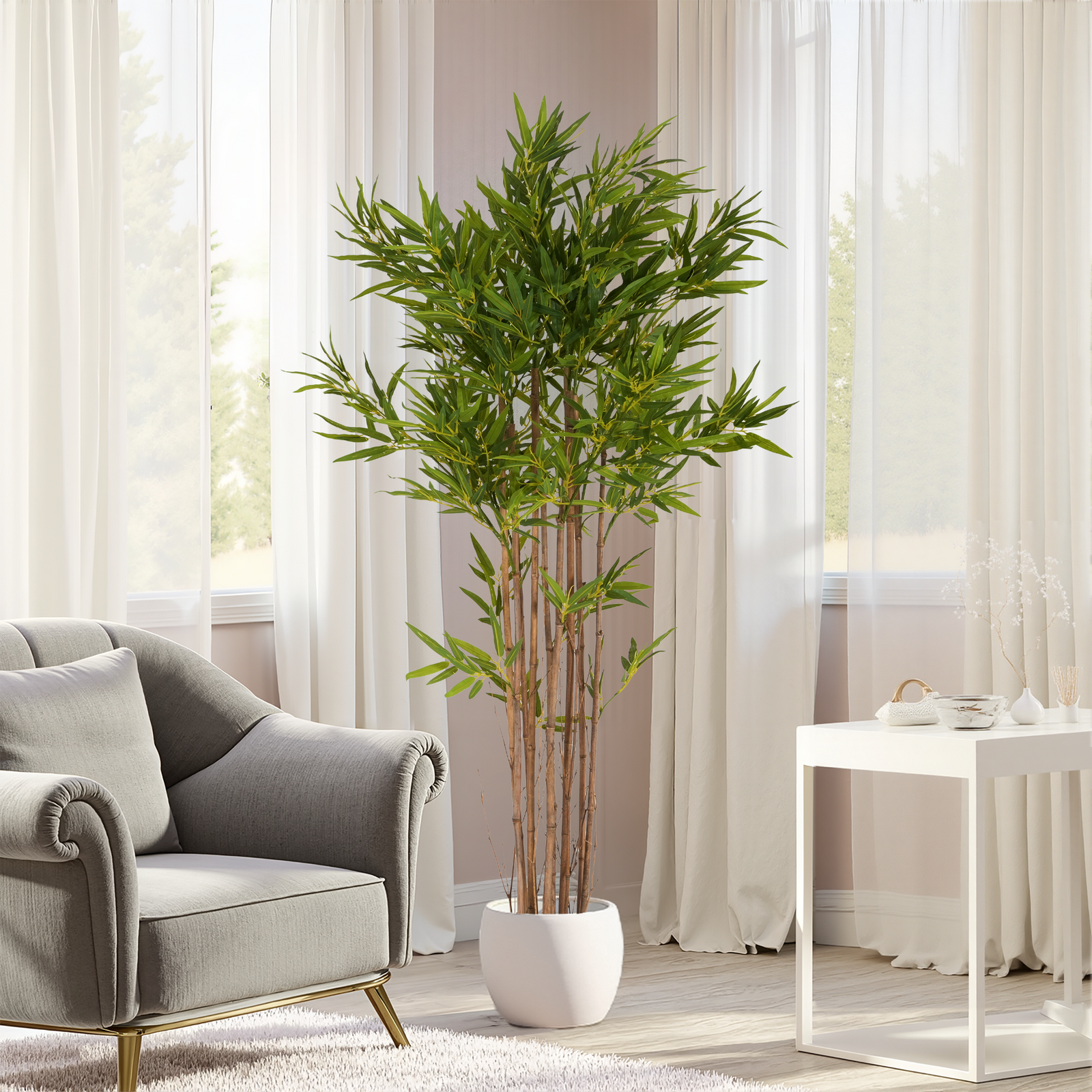 70' Artificial Bamboo with Pot