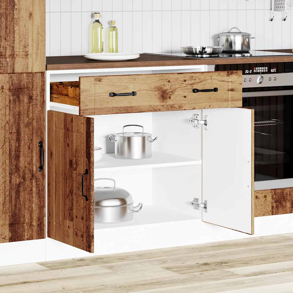vidaXL Kitchen Base Cabinet Old Wood Engineered Wood Large