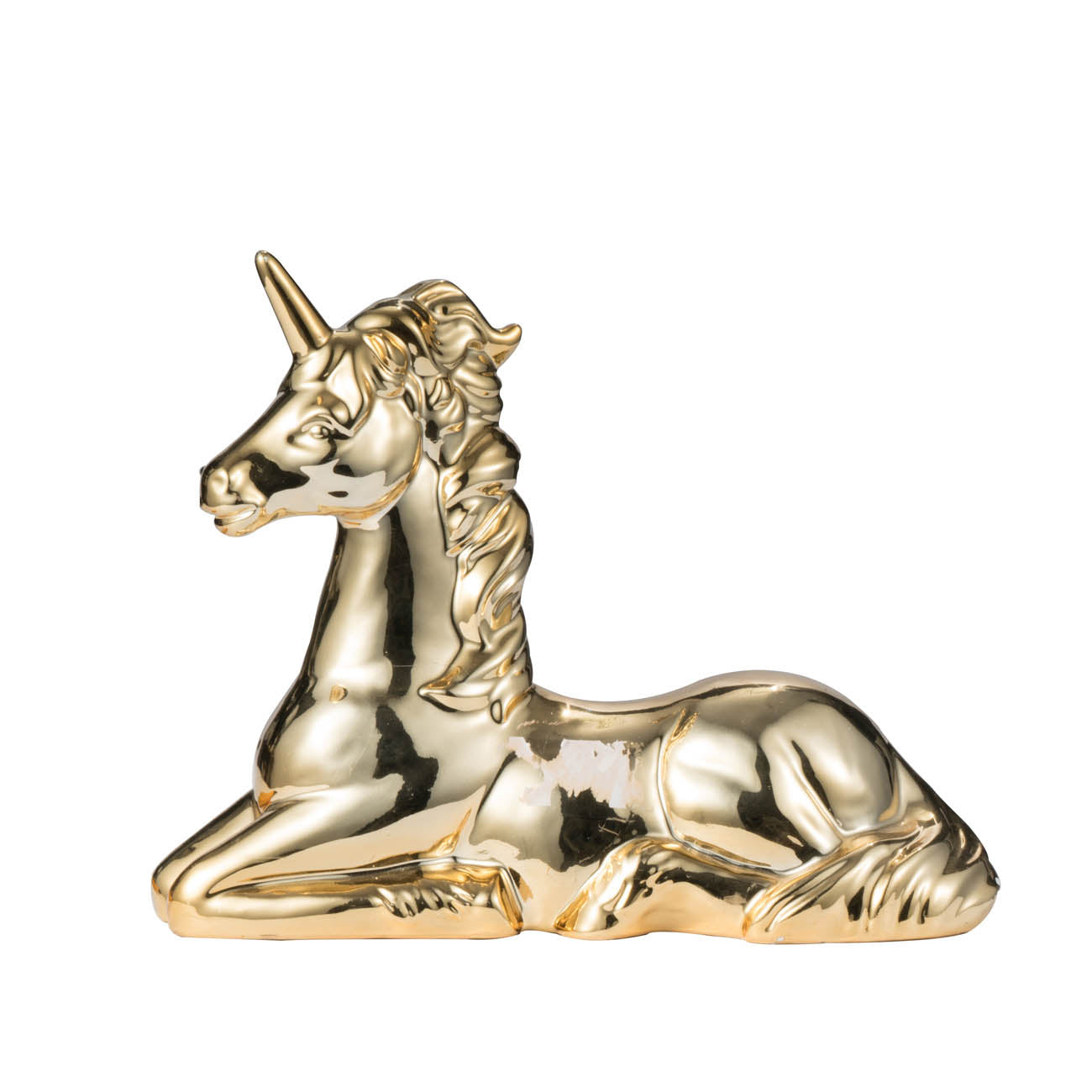 11x4.5x9' Flora & Fauna Unicorn Figurine, Gold