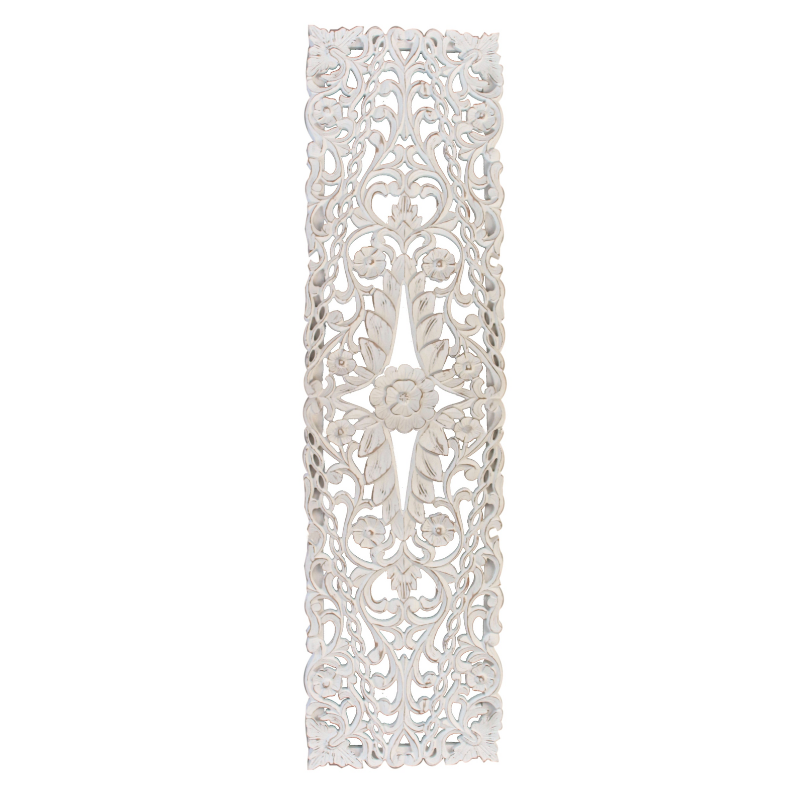 59.8x15.7x1.4' Floral Vine Panel, Decorative Wall Sculpture